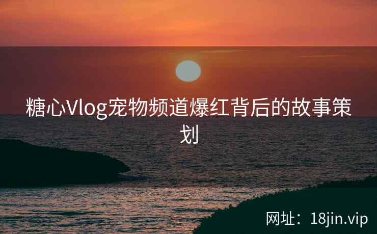 糖心Vlog宠物频道爆红背后的故事策划
