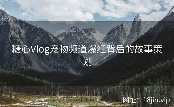糖心Vlog宠物频道爆红背后的故事策划