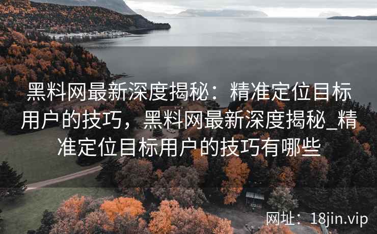 黑料网最新深度揭秘：精准定位目标用户的技巧，黑料网最新深度揭秘_精准定位目标用户的技巧有哪些