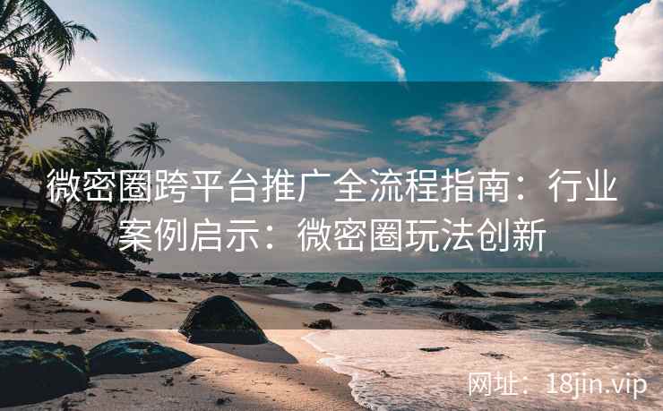 微密圈跨平台推广全流程指南：行业案例启示：微密圈玩法创新