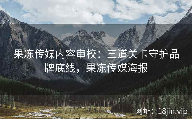 果冻传媒内容审校：三道关卡守护品牌底线，果冻传媒海报